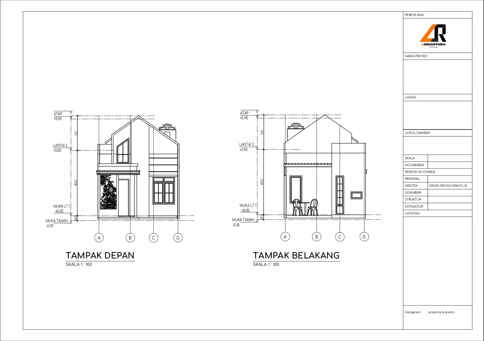 Tampak Rumah Scandinavian
