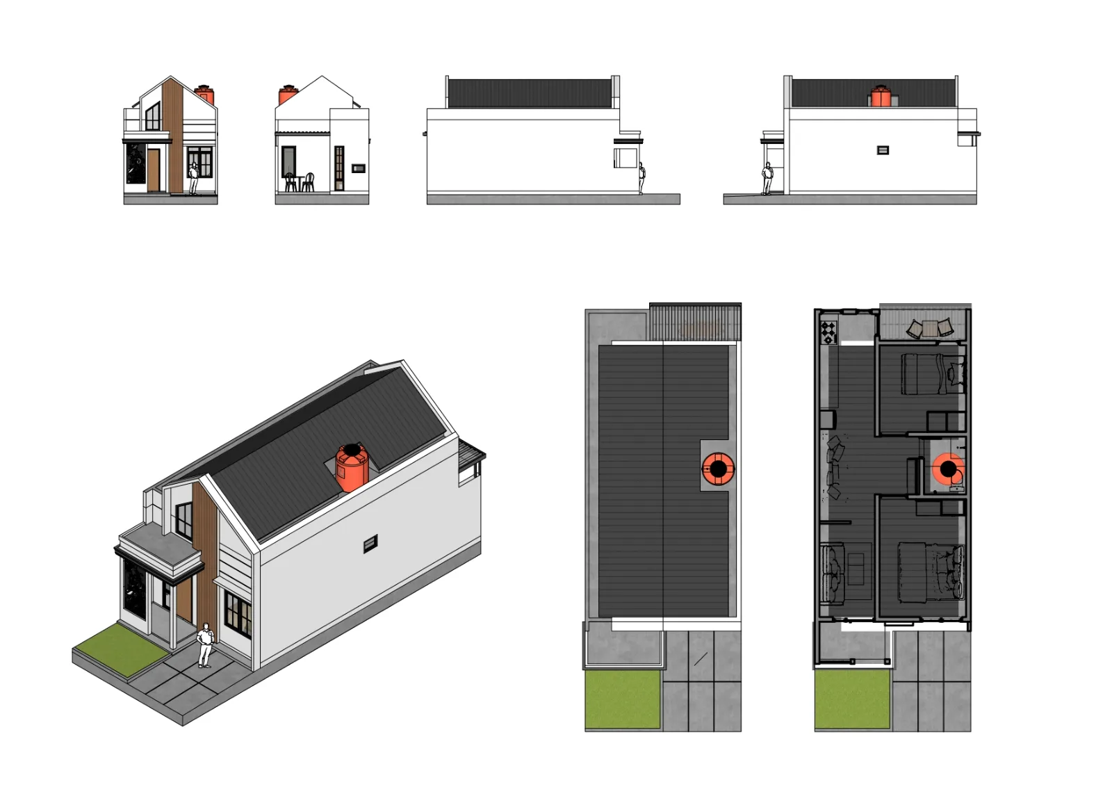 Visual Lengkap Rumah Tinggal Scandinavian